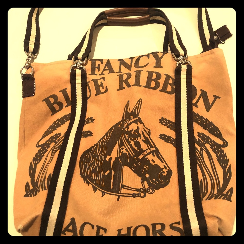 Mary Ann Fancy Blue Ribbon Horse Tote